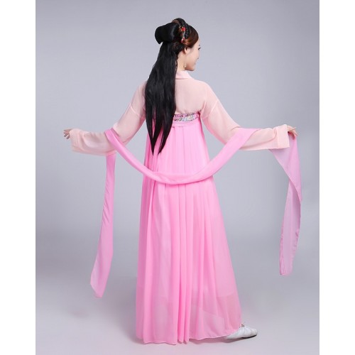 Chinese traditional Hanfu ancient tang dynasty princess fairy cosplay dress chinese folk dance costumes 